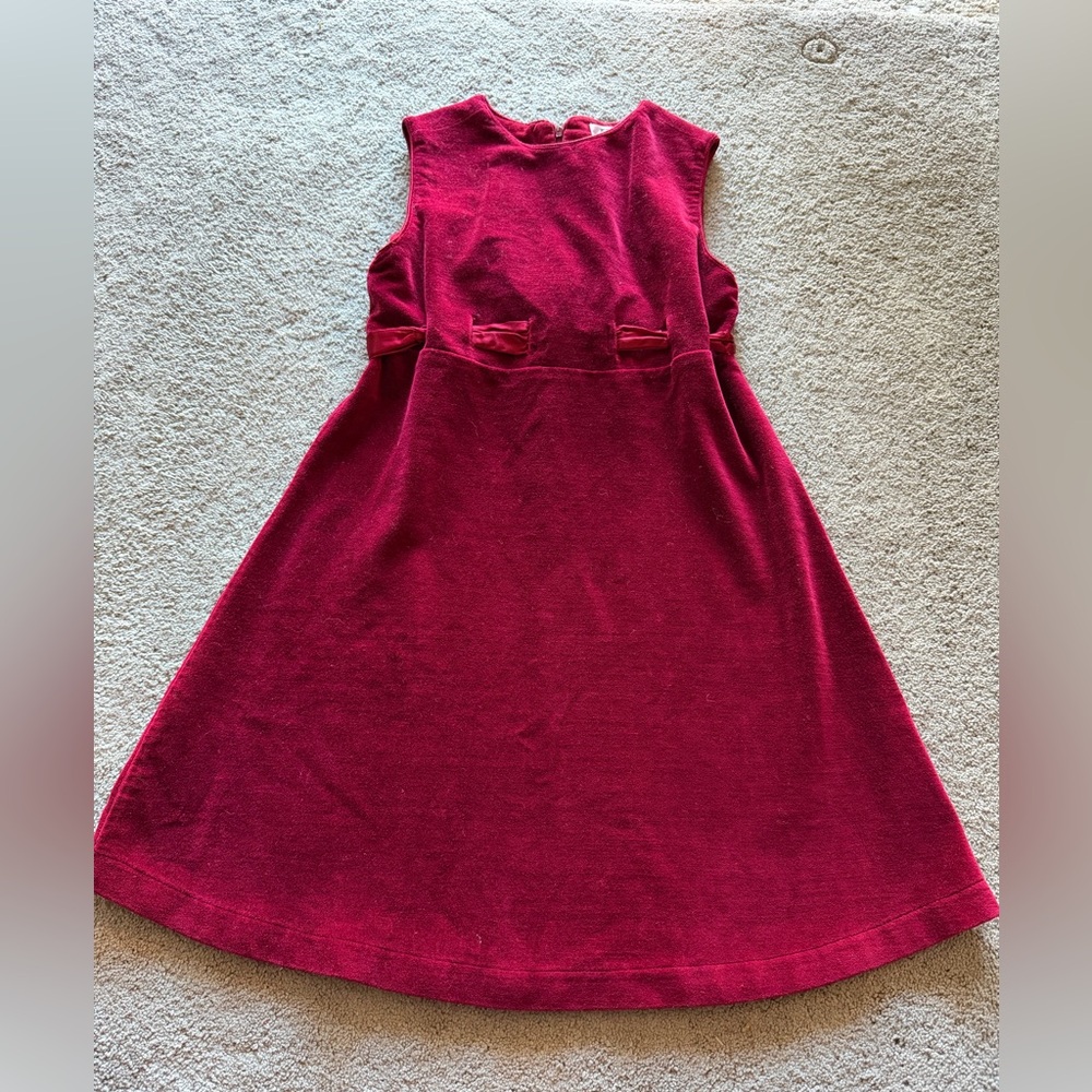 Vibrant Red Sleeveless Kids Dress